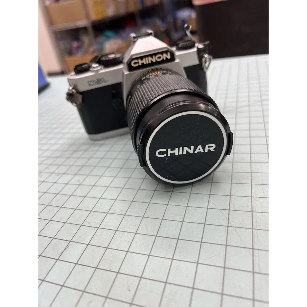 Chinon DSL 35mm SLR Camera With Multiple Lens‎ Untested